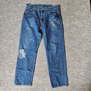 Vintage Levi's 501 Jeans Mens 34x30 Blue Classic Fit Straight Y2K Button Fly